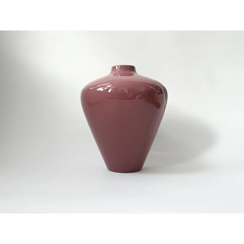 Mauve Pink Crane Embossed XL Tall Vintage Midcentury Royal Haeger Vintage Vase